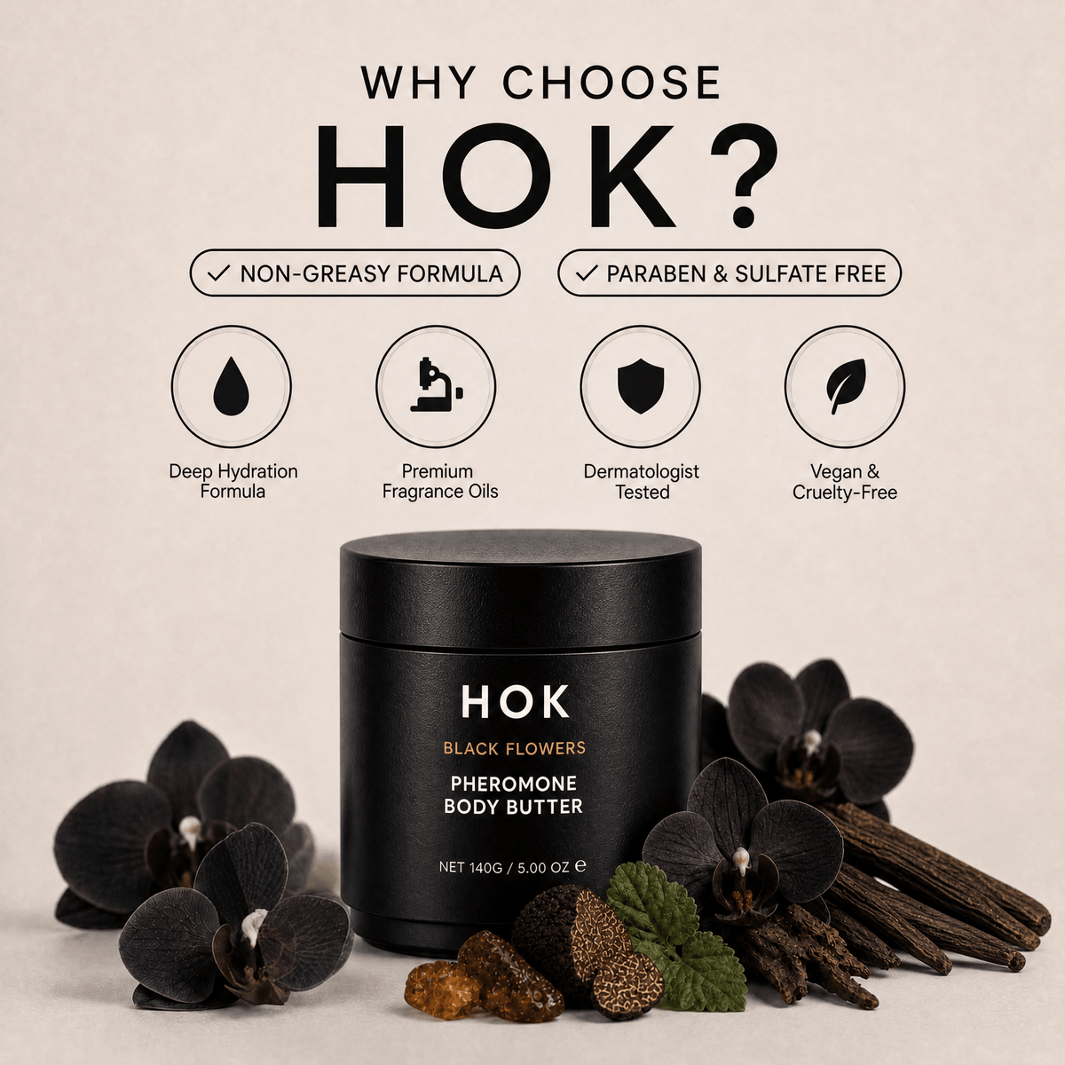 Black Flowers HOK