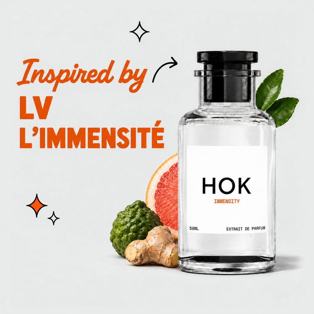 IMMENSITY bottle with grapefruit, ginger, bergamot