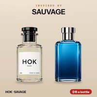 HOK SAVAGE beside the bottle it is inspired by
