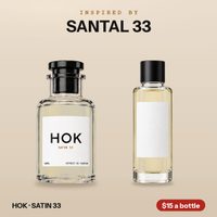 HOK SATIN 33 beside the bottle it is inspired by