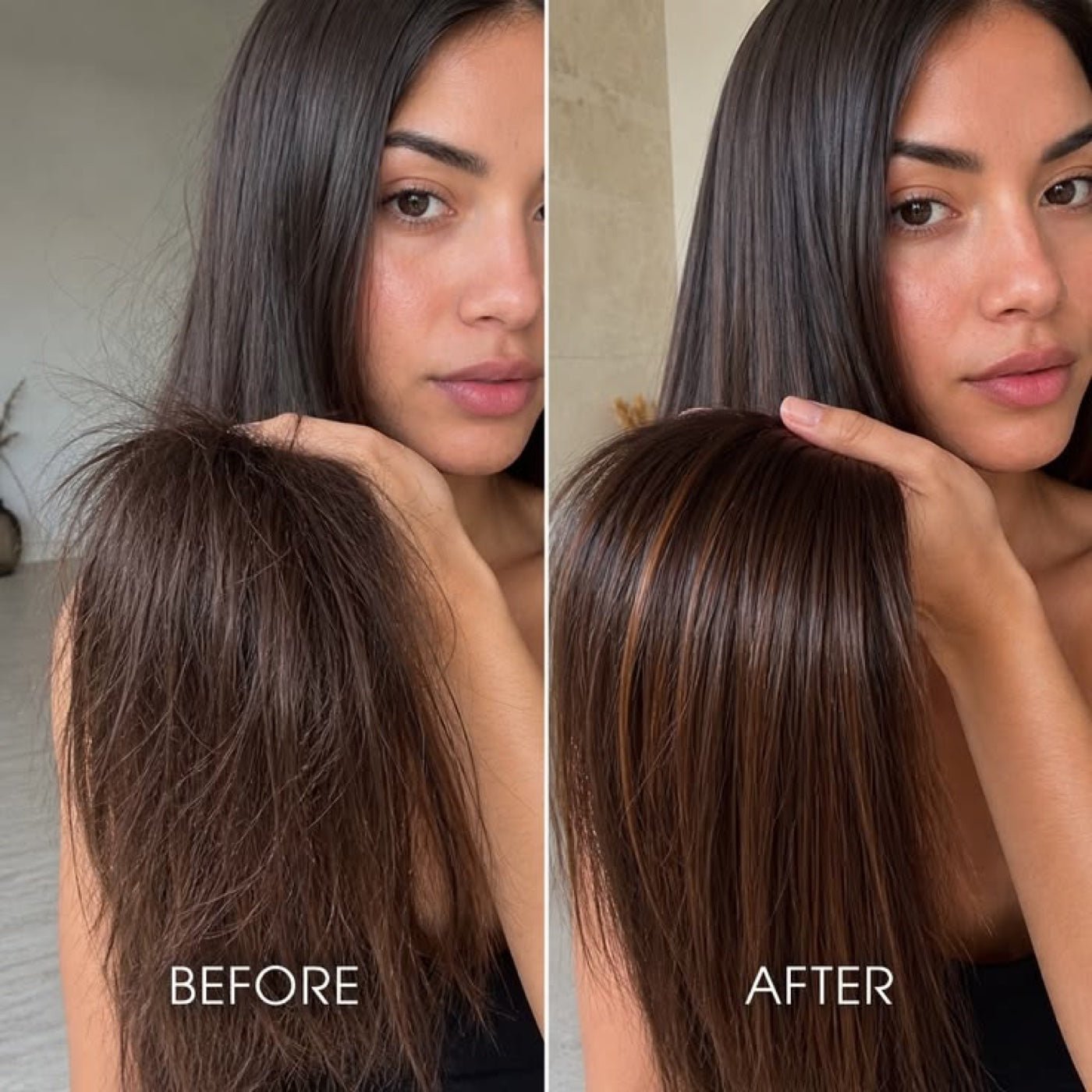 Frizz gone, shine back